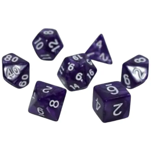 Набір кубиків Pearl 7 Dice Set - Dark Purple , 7 шт. (g7dpearl04)