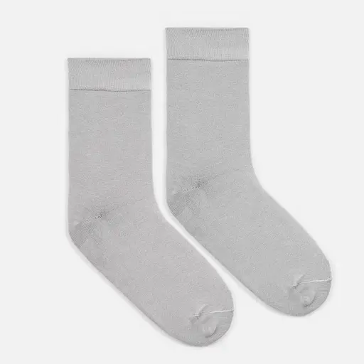 Шкарпетки чоловічі однотонні класичні високі безшовні якісні ORGANIC cotton JILL ANTONY Сірий, 42-43 - фото 1