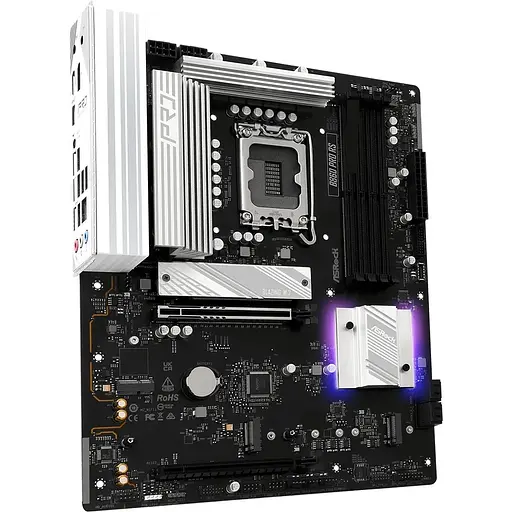 Материнская плата AsRock B860 Pro RS (1851/B860, 4xDDR5, 2xPCIex16, HDMI/DP, 4xSATA, 3xM.2, 2.5Glan, 7.1ch, ATX) - фото 2