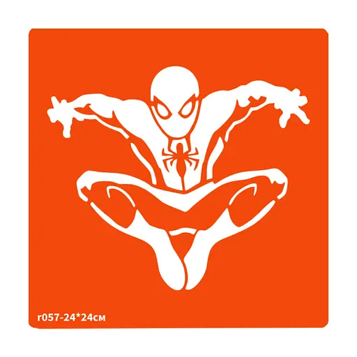 Трафарет для біо-тату Людина-павук r057-24*24см, розмір 24х24см