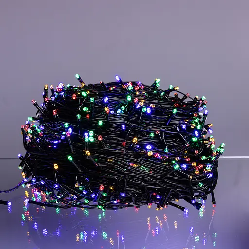 Новогодняя гирлянда Рождественская фея GarlandoPro 100 м 1000 LED черная проволока Мультиколор CF1000L100MBML - фото 3