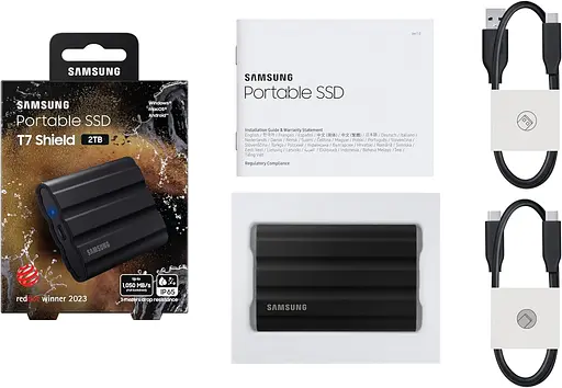 Портативный SSD Samsung 2 ТБ USB 3.2 Gen 2 Type-C T7 Shield - фото 2