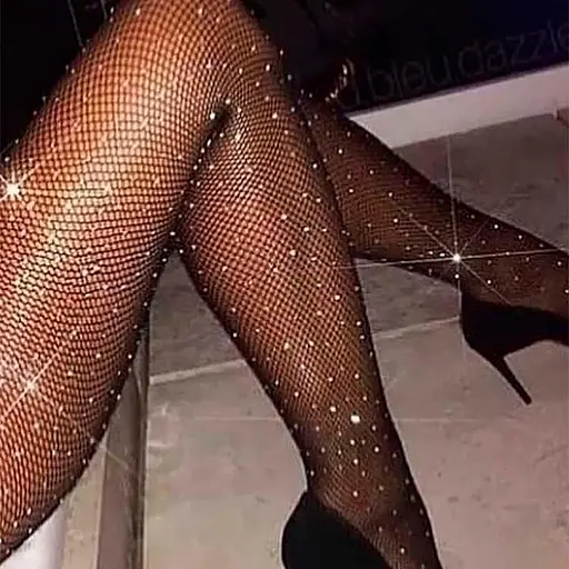 Колготки чарівні прикрашені стразами One size Чорний K0242-1 - фото 3