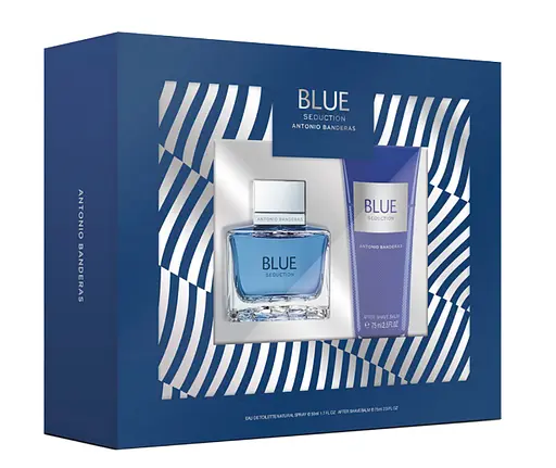 Набор Antonio Banderas Blue Seduction 50 мл туалетная вода, 75 мл бальзам после бритья - фото 1