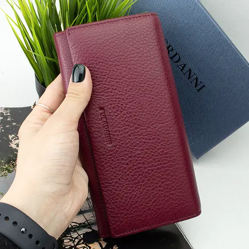 Гаманець жіночий шкіряний Fuerdanni 1180 бордовий на магнітах - фото 9