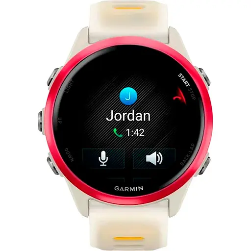 Смарт-годинник Garmin Forerunner 570, 42 мм Raspberry Aluminum with Translucent Bone/Mango Band 010-02970-02 (142393) - фото 4