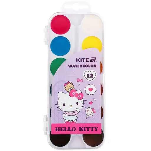 Краски акварельные Kite Hello Kitty 12 цветов (HK25-061)