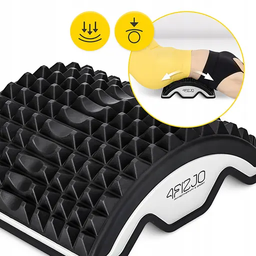 Тренажер для растяжения спины и позвоночника 4FIZJO массажный Black/White (P-5905973407236) - фото 7