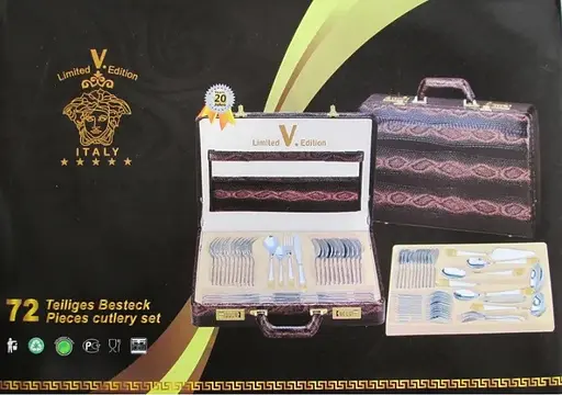 Набор столовых приборов Versace LV-1000 на 12 персон в подарочном чемодане 72 предмета - фото 9