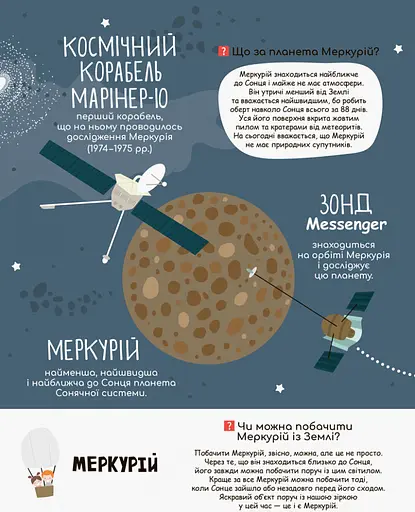 Дитяча книга "Моя перша енциклопедія" Загадковий космос" 866002 укр. мовою - фото 3