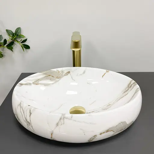 Умивальник VBI Veneto aiax glossy накладний VBI-012809, Мармур - фото 5