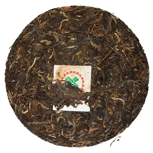 Шен Пуэр Дикие листья с Прямой Горы 2012 г. - блинчик, 357 г - фото 6