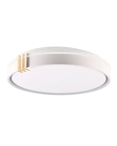 Люстра із пультом світлодіодна, стельовий світильник Goldlux 328854 Arletta 50 Led 1x48W 3000K-6000K 8000Lm IP44 Сірий - фото 1