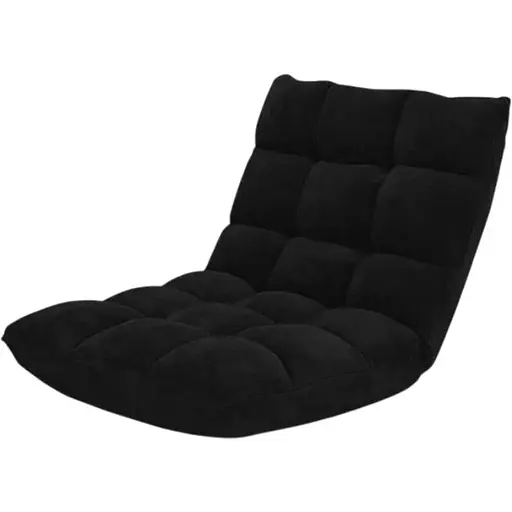 Кресло Costway Tiktok напольное с регулируемой спинкой черный