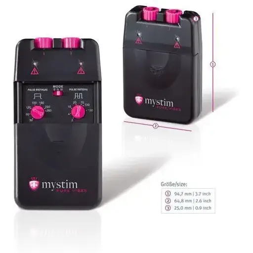 Электростимулятор Mystim Pure Vibes, 2 канала, 3 программы, механические переключатели - фото 5