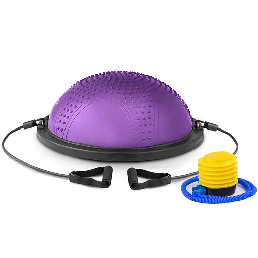 Балансировочная полусфера Hop-Sport HS-MB058B с вкраплениями фиолетовая - фото 5