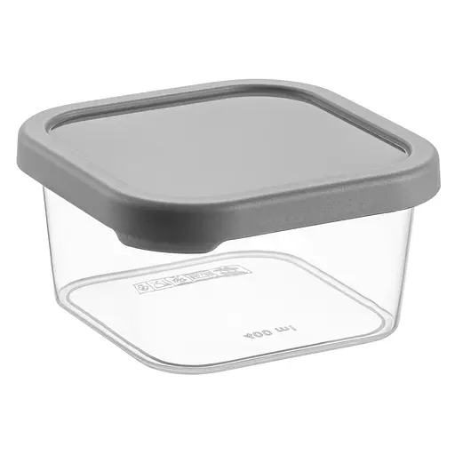 Контейнер пластиковий з кришкою Idea Home Quick Box 0.4 л сірий (00811 Gray)