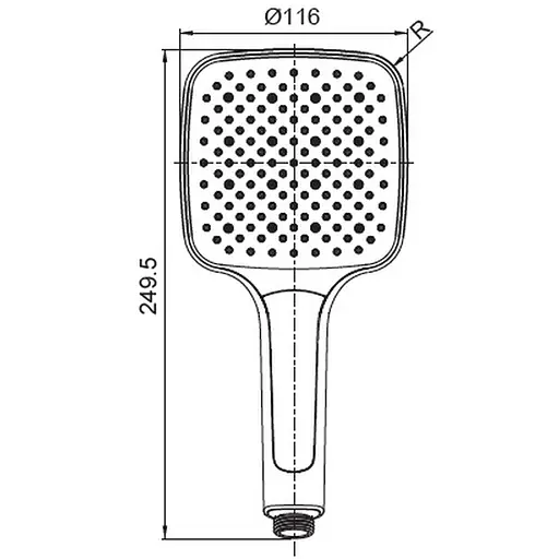 Ручний душ Koer 3 режими KP-0402-07 KR4989, Чорний матовий - фото 2