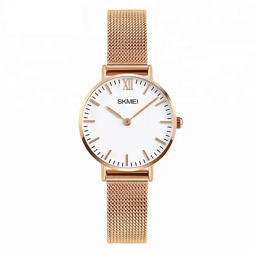 Женские ультратонкие часы Skmei 1185 (Золотистый)