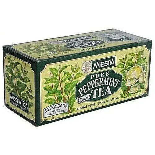 Чай трав'яний Mlesna Перцева м'ята в індивідуальних пакетиках з фольги паперова коробка 75 г - фото 1