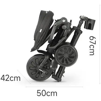 Велосипед трехколесный детский Qplay Nova Max складной Black (S703NovaMaxBlack) - фото 9