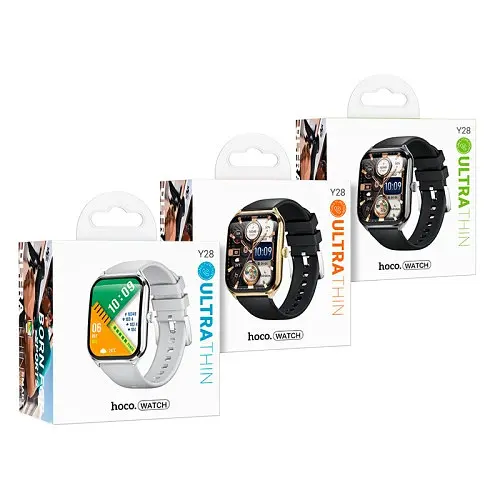 Смарт-годинник Hoco Y28 AMOLED Smart sports watch(call version) сріблястий - фото 4