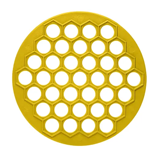 Пластикова пельменниця (форма для приготування пельменів) Ø 26 см Жовтий 84635 - фото 1