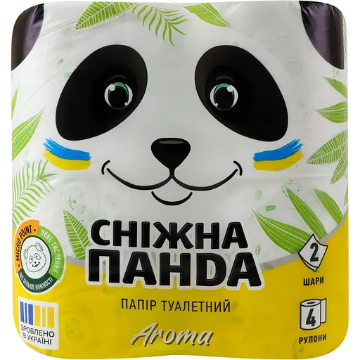 Двухслойная туалетная бумага Сніжна Панда Арома, 4 рулона - фото 1