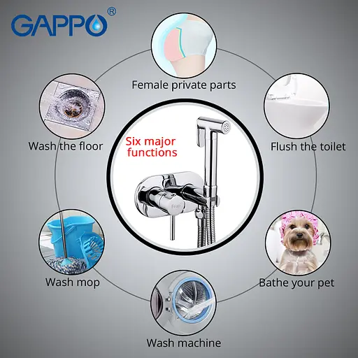 Змішувач для гігієнічного душу Frap 1/10, Хром F7505 - фото 5