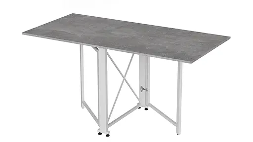 Стіл-книга трансформер Оріон 2 Ferrum-decor 750x1520x730 Білий метал ДСП Бетон 16 мм (FRD-104596) - фото 4