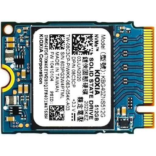 Накопичувач SSD Kioxia M.2 2230 512GB (KBG40ZNS512G) Б/В - фото 1
