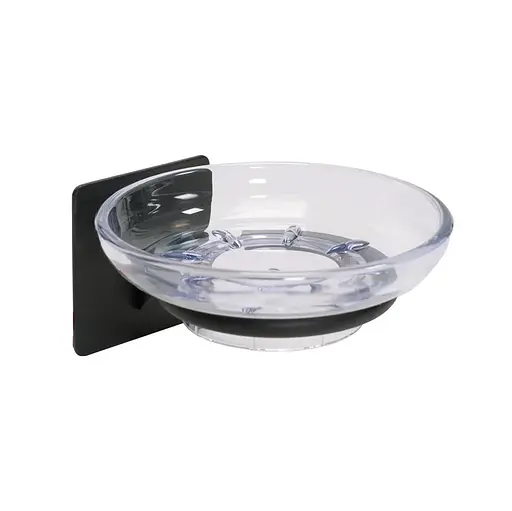 Мыльница Rea 322190A black REA-77038, Черный матовый - фото 1