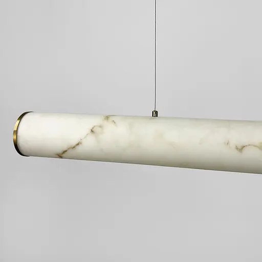 Підвісна видовжена люстра з ефектом мармуру у корпусі 100 см | Арт. MJ362L-1000 | Line F - фото 2