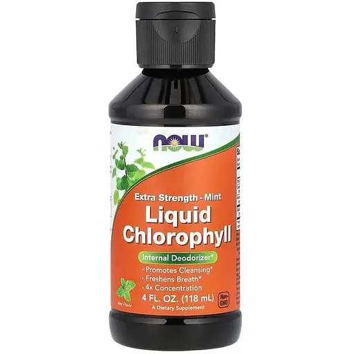 Жидкий хлорофилл со вкусом NOW Chlorophyll Liquid, 118 мл - Мята - фото 1