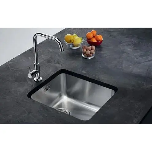 Кухонная мойка Franke Aton, нерж.сталь, прямоугольник, без крыльев, 510х430х180мм, чаша - 1, накладная, ANX 110-48, нерж полиров. - фото 2