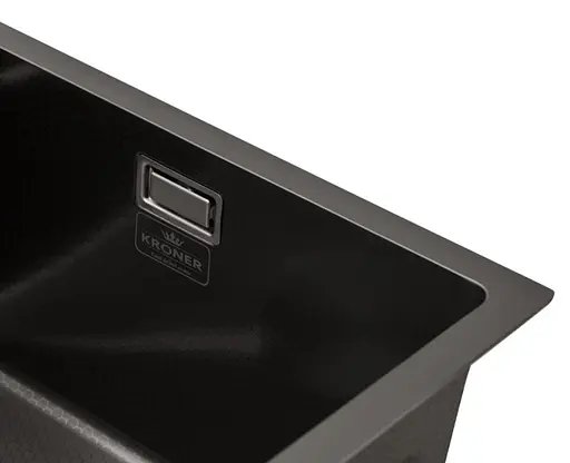 Кухонная мойка Kroner KRP Schwarze - SET7546ARTHM PVD (3.0/0.8 мм) (CV033375) - фото 9