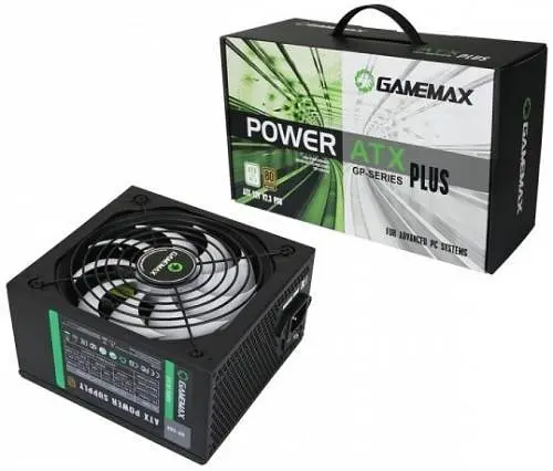 Блок питания 550 Вт, GameMax GP-550, черный, 80+ Bronze, Active PFC, 14 см, 3xMolex/5xSATA/1x6+2-pin/1x4+4-pin - фото 1