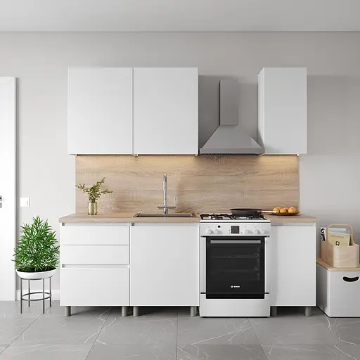 Кухня модульная MebelStar Нео 1,6 м Аляска белый (MBS-1803)