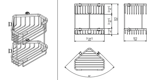 Полка угловая Sonia Contract-hospitality 060795, Хром - фото 3