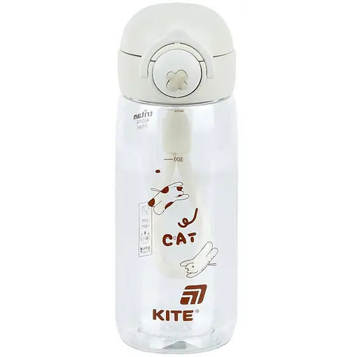 Бутылочка для воды Kite Cat 480 мл белая (K25-1236-1)