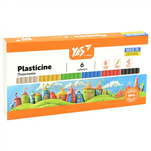 Пластилин Yes Orange Line, 6 цветов, 120 г