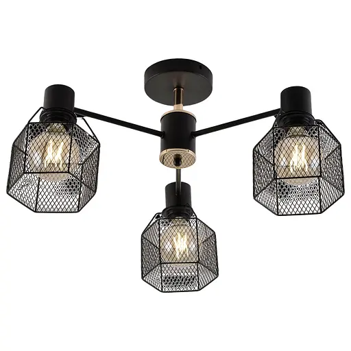 Люстра в стиле лофт V XA1506/3 BK+ FGD