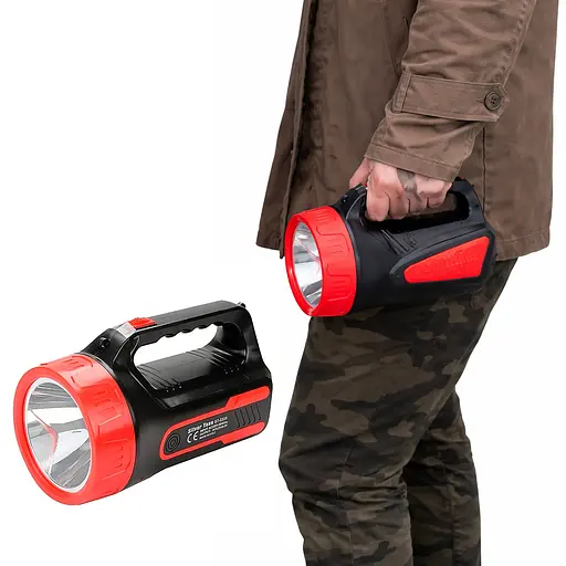 Акумуляторний світлодіодний переносний ліхтар-прожектор Silver Toss ST-2228 з ручкою 8 Вт Червоний 88234 - фото 2