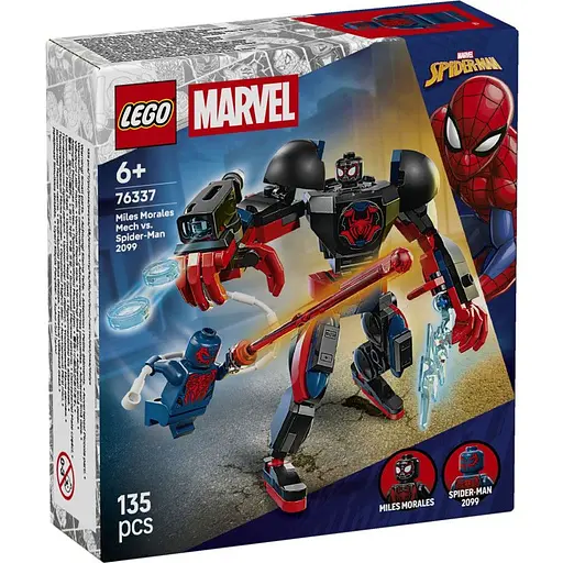 Конструктор LEGO Super Heroes Marvel Робот Майлза Моралеза vs. Человек-паук 2099, 135 деталей (76337)
