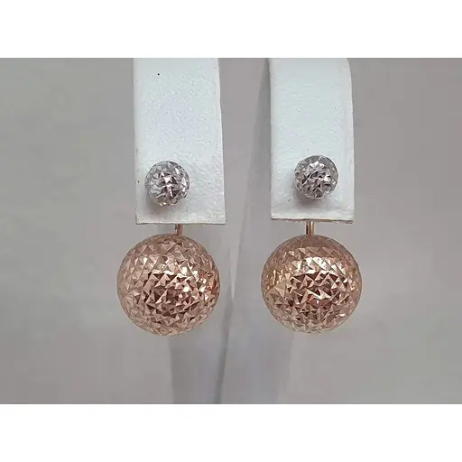 Золоті сережки Favoritum з алмазною гранню. 220336_12_А_КБ - фото 3