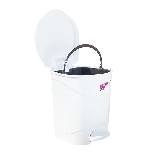 Ведро Irak Plastik Bella с педалью круглое 19 л белое (00-00004561) - фото 2