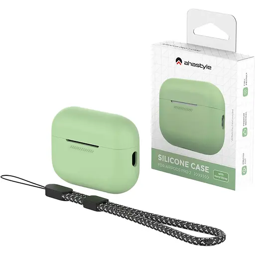 Чехол AhaStyle Colorful Silicone Case для AirPods Pro 2 Avocado Green (CP-187-2-C-AG) [133832] - фото 4