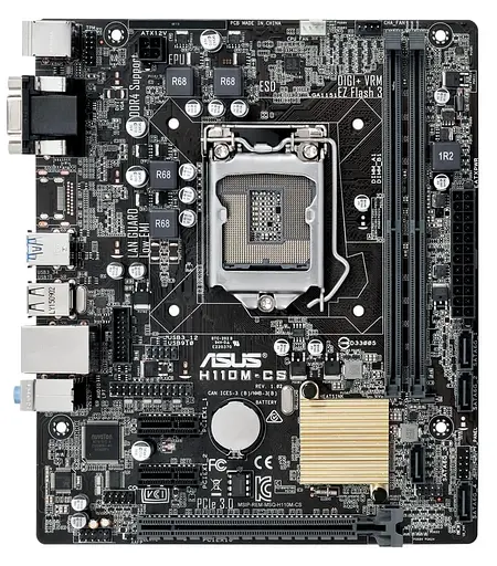 Материнская плата ASUS H110M-CS (H110M-CS) (Socket 1151, Intel H110, Micro-ATX) Б/у - фото 1