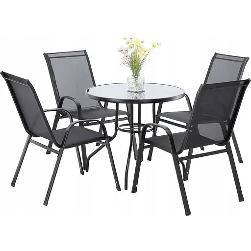 Комплект садовой мебели Garden Line Verona-4 круглый стол Grey