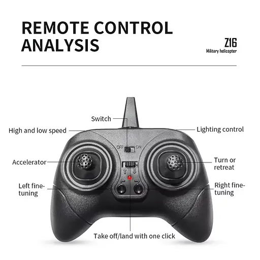 Радиоуправляемый вертолет Kfplan Z16 с гироскопом (Хаки) - фото 5